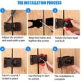 thumbnail image 4 of 2 Packs Keyed Hasp Locks Twist Knob Keyed Locking Hasp For Small Doors, Cabinets And More,Stainless Steel Steel, Chrome Plated Hasp Lock Catch Latch Safety Lock, 4 of 6
