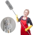 thumbnail image 1 of Webster Cobweb Duster, Feather Duster for Home, Extendable Dusters for Cleaning High Ceiling Fans, Hand Wall Duster, Long and Washable Dust Brush Gray, 1 of 4