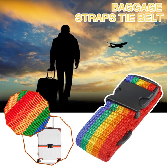SSKFHGI Colorful Suitcase Straps Travel Suitcase Webbing Suitcase Straps Reinforcement Straps