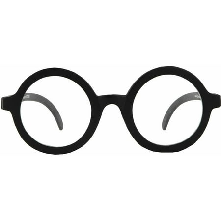 Black Glasses School Boys (Clear Lens) Adult Halloween Accessory