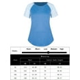 thumbnail image 2 of Womens Plus Size Tops Short Sleeve T Shirts Striped Raglan Tee Shirts Causal Summer Tunics Blouses, 2 of 7