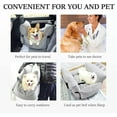 thumbnail image 4 of WOWMAX Dog Car Seat for Medium Dogs, Dog Booster Seat for Car, Fully Detachable Washable Dog Car Bed for Car Travel, Non-slip Safety Pet Car Seat with Seat Belt, Blue, 4 of 7