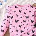 thumbnail image 6 of yboeqw Toddler Girl Clothes Girls Fall Outfits Clothing Winter Long Sleeves Ruffle Hems Top Legging Set 2-8T,Size 4-5 Years, 6 of 6