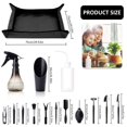 thumbnail image 3 of Garden Tool Set 15Pcs Miniature Planting Tool Mini Portable with Shovel Rake Spraying Bottle Hole Punch Scissors Tweezers for Succulent Bonsai Small Plants, 3 of 11