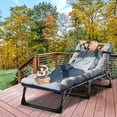 thumbnail image 5 of Lilypelle 75" Folding Camping Cot Bed,Adjustable 4-Position Adults Reclining Folding Chaise, Outdoor Portable Folding Lounge Chair Sleeping Cots, 5 of 9
