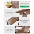 thumbnail image 3 of WINSOON All-Weather HDPE Adirondack Chair, Folding Design, Wide Seat with Cup Holder for Garden, Yard & Patio,Baby Blue, 3 of 5
