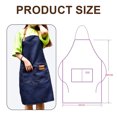thumbnail image 2 of 1 Uds delantal cocina hogar impermeable antimanchas toallitas manos impermeables antimanchas algodón denim tamaño grande, 2 of 5