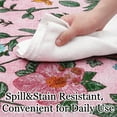thumbnail image 6 of Floral 5x7 Area Rug Machine Washable Soft Print Boho Carpet Non Slip Low Pile Flower Area Rugs for Living Room Bedroom Dining Room Pink, 6 of 7