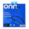 thumbnail image 6 of onn Active Noise Canceling Bluetooth Neckband Earphones Black, 6 of 10