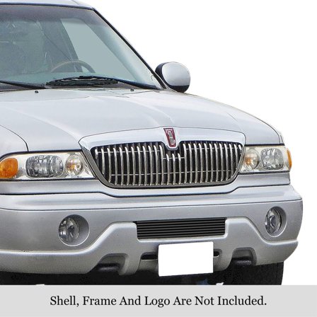 1998-2002 Lincoln Navigator Stainless Steel Black Powder Coated Finish 8X6 Horizontal Billet Black Stainless Steel Billet Grille