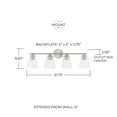 thumbnail image 3 of Capital Lighting 146941-533 Baker 4 Light 32" Wide Bathroom Vanity Light - Nickel, 3 of 7
