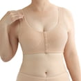 thumbnail image 2 of Lixiuxyad Comfortable Front Closure Women's Non Wired Bra Vest Style For Mature Women Lightweight And Versatile Everyday Wear,Bras for Women Beige 40/L, 2 of 7