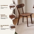 thumbnail image 6 of Solid Oak Dining Chairs Set of 2, Vintage Wooden Side Chairs for Farmhouse Kitchen or Restaurant, 6 of 9