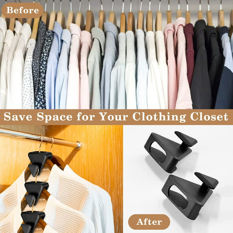 50pcs Transparent Hanger Connection Hook Can Be Superimposed  Multi-functional Clothes Hook Household Wardrobe Storage Space Hanger L3I3