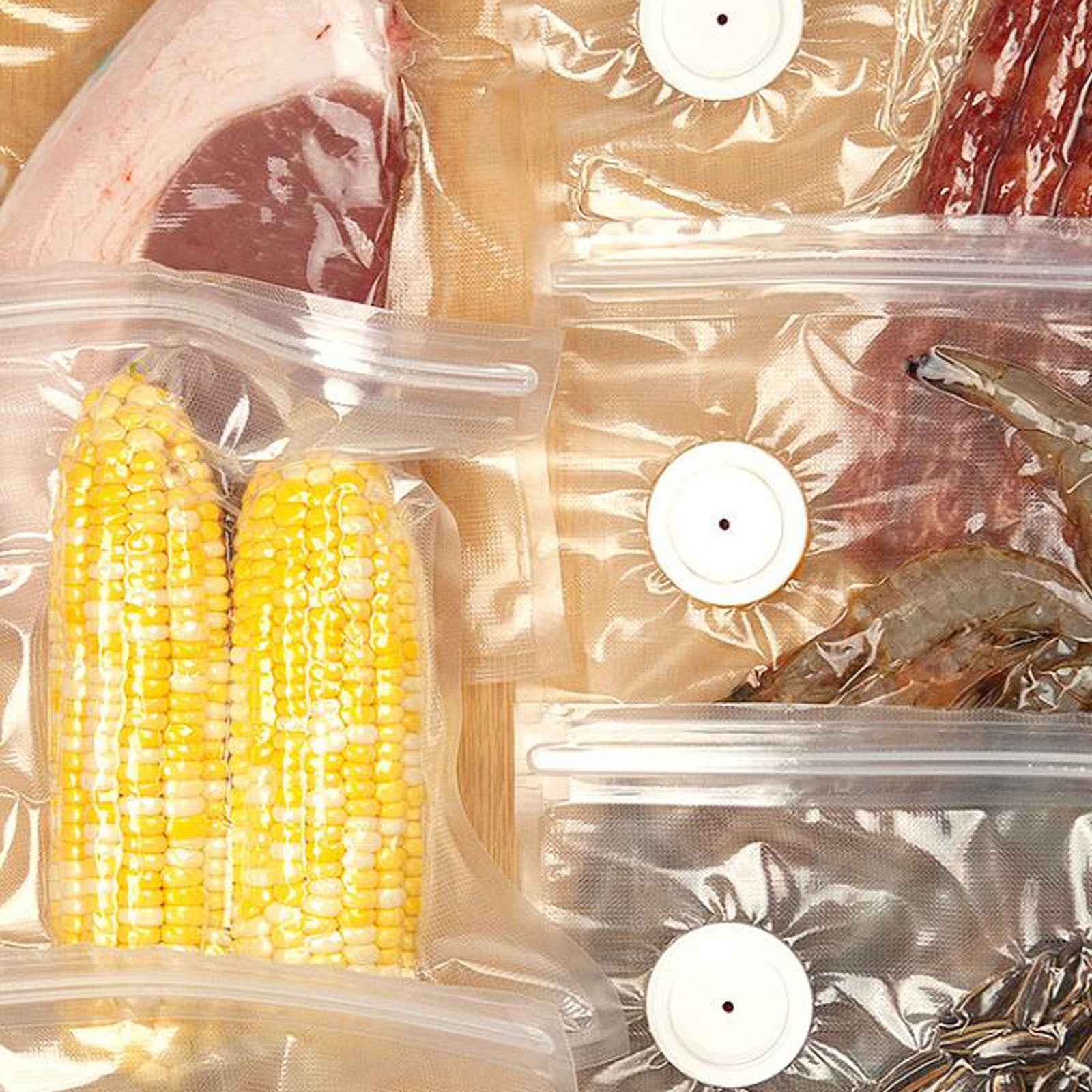 Vacuum Sealer Bags for Food Preservation Leak Proof Reusable Storage Bags Compatible with Sealing Machines Quick Compact Easy Use Kitchen