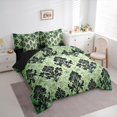 thumbnail image 3 of Manfei Western Damask Print Bedding Comforter Set 7 Pieces for Adult, Vintage Flower Floral Full Bedding Set, Bohemian Mandala Reversible Fitted Sheet Flat Sheet, Ultra Soft Home Decor, 3 of 7