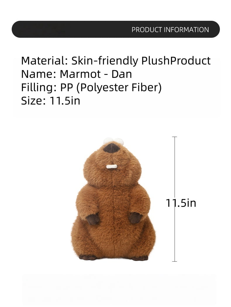 Viral Screaming Marmot Plush Toy - Ugly Cute Stuffed Animal with Soft Pillow, Squishy Cuddle Buddy for Kids & Teens