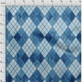 thumbnail image 4 of oneOone Cotton Flex Medium Blue Fabric Argyle Sewing Craft Projects Fabric Prints By Yard 40 Inch Wide, 4 of 4