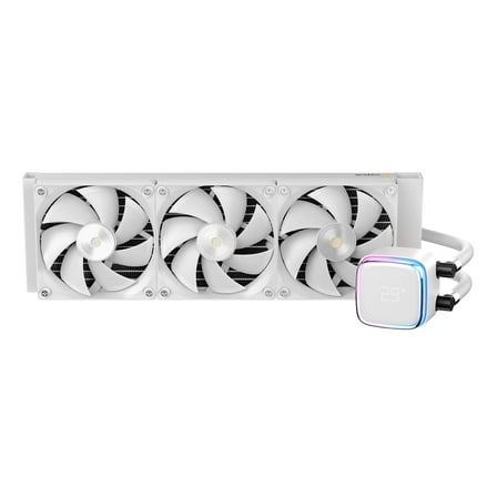 Ocypus iota L36 Digital Display CPU Liquid Cooler White | ARGB Lighting Control | High Performance Pump | 2000RPM PWM Fan |360mm AIO Cooler for LGA 1700/1200/115X/18XX, AMD AM4/AM5