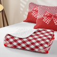 thumbnail image 4 of Erosebridal Girls Red Plaid Bowknot Twin Quilt Set,Teens Vintage Polka Dots Flowers Twin Coverlet Set, 4 of 7