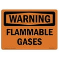 thumbnail image 1 of SignMission OS-WS-A-710-L-12135 7 x 10 in. OSHA Signal d'Avertissement - Gaz Inflammables, 1 of 1
