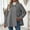 (Fashion 5)Dark Gray, variant on Women's Fall Winter Coat Peter Pan Collar Double Breasted A-Line Jacket Casual Loose Overcoat for Daily Wear
