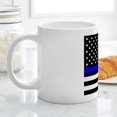 thumbnail image 4 of CafePress - Blue Lives Matter Flag - 20 Oz White Ceramic Mega Mug, 4 of 5