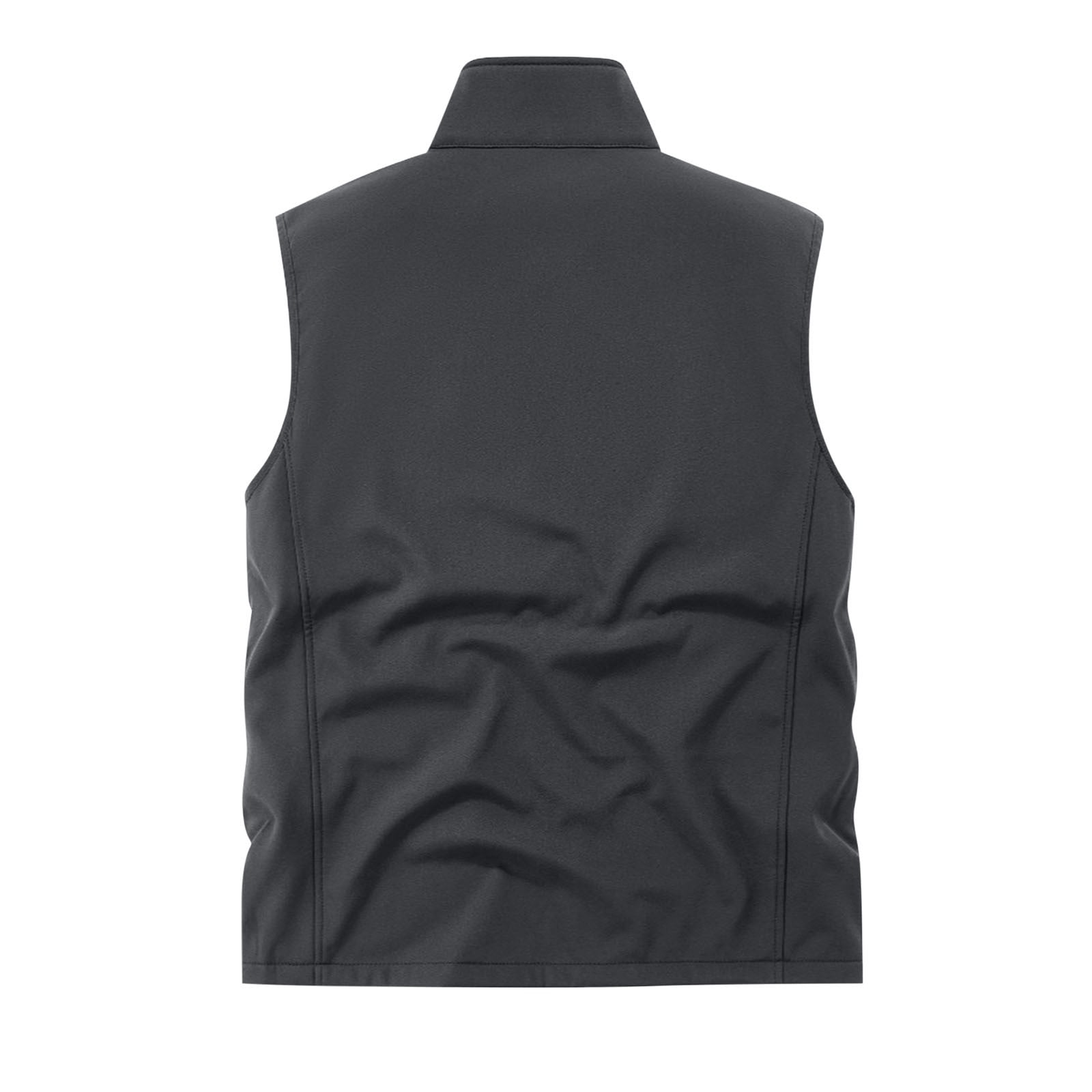 RYDCOT Men's Lightweight Softshell Golf Running Vest Outerwear Zip up Fleece Lined Windproof Sleeveless Jacket with Zip Pockets for Hiking Black