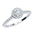 thumbnail image 2 of SuperJeweler 1/2 Carat Halo Diamond Engagement Ring in 14k White Gold For Women, 2 of 6