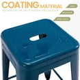 thumbnail image 5 of Stackable Bar Stools Set of 4, 24 Inch Metal Counter Height Stools for Indoor Outdoor Kitchen Patio Classroom Garden, Industrial Barstools (Deep Blue), 5 of 8