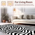 thumbnail image 2 of ODIKA 4'x6' Machine Washable Non-Slip Area Rug, Wild Safari Striped Dreamscape High Traffic Rug, Black, 308401, 2 of 7
