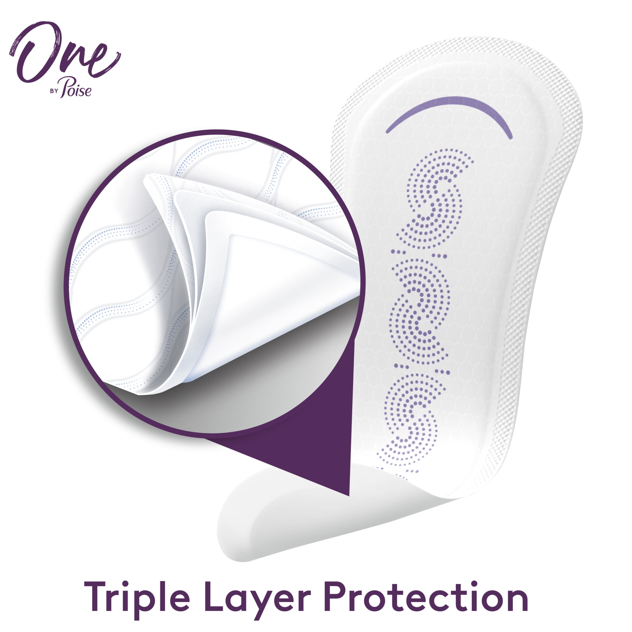 One by Poise Panty Liners (2-in-1 Daily Liners), Long Pantiliners, Extra Coverage, 50 Count