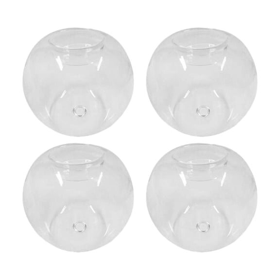 Fzaqwen 4x Glass Candle Holders, Votive Candle Holders, Table Centerpiece, Tealight Holder for New Year, Living Room, Cafe, Bar, Decor