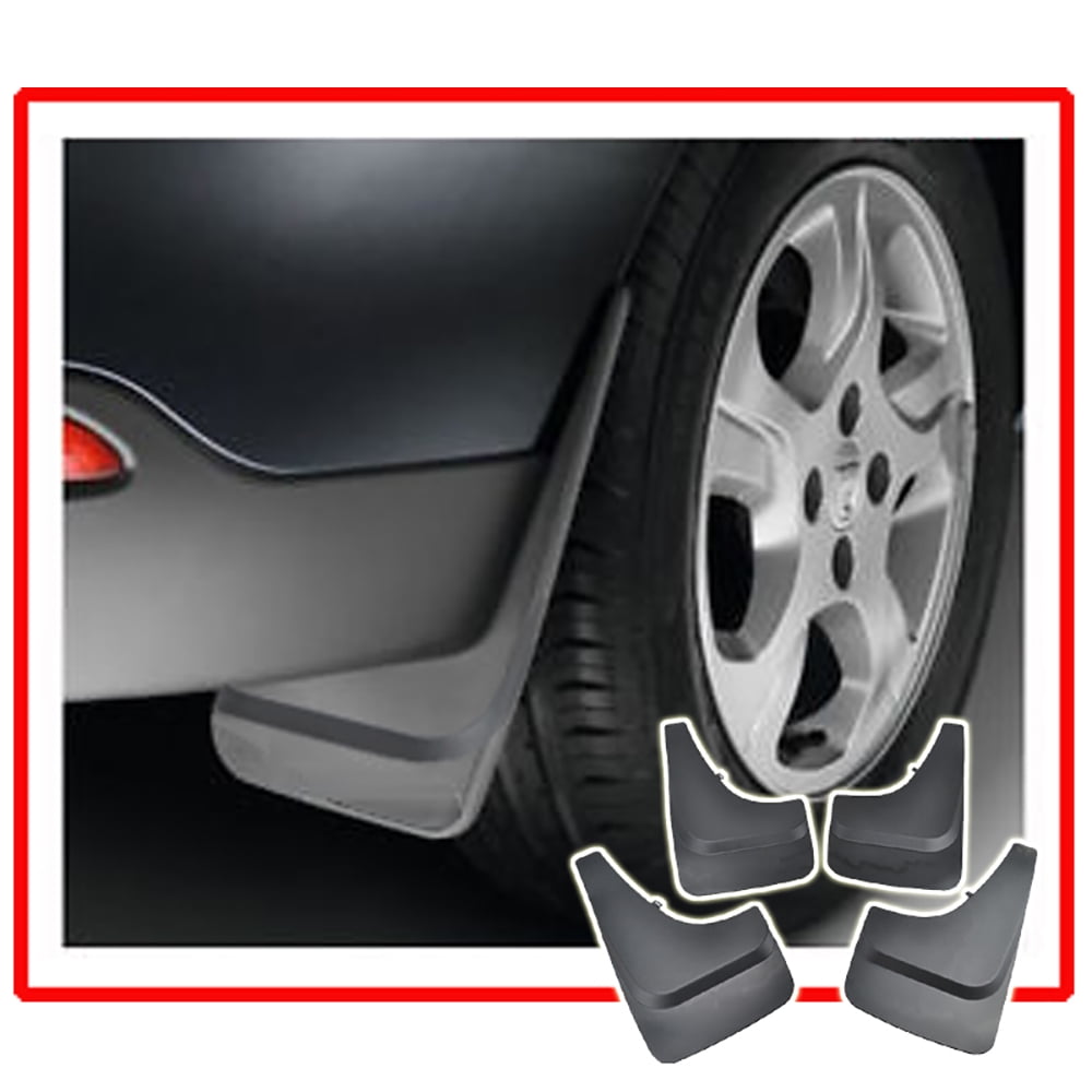 16.2''X 9.8" 4pcs Universal Front Rear Mud Flaps Splash Guard Mudguards Black For Pick-up Truck & Van, SUV