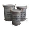 thumbnail image 2 of Antiqued Metro Storage Containers, 3-Piece Set, 2 of 2