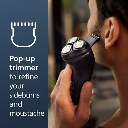 Philips Norelco Shaver 2400, Cordless Electric Shaver with Pop-Up Trimmer - Deep Black