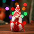 thumbnail image 3 of Adornos navideños de Papá Noel con gnomo de sombrero rojo 2023 Muñeco sin rostro Adornos navideños para el hogar Feliz año nuevo 2023, 3 of 5