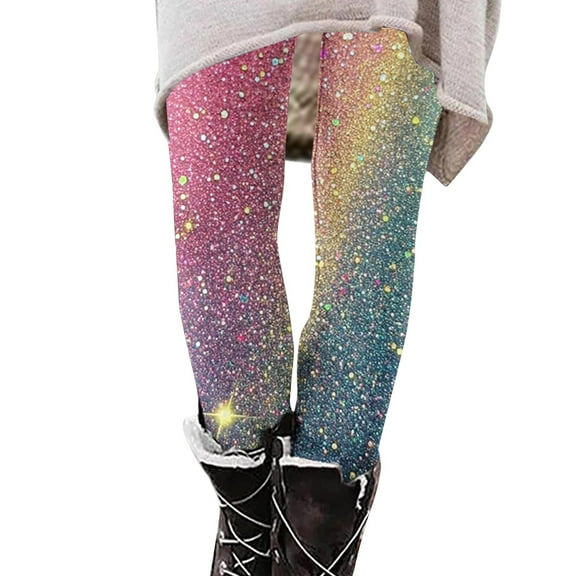 Hueook Leggings for Women Leggings Women's Fashion Print Leggings Yoga Pants Casual Pants Leggings Multicolor 2X