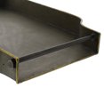 thumbnail image 4 of Benjara BM226377 Rectangular Metal Tray with Scalloped Raised Edges & Gold Rim, Brass, 4 of 5