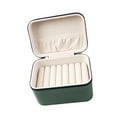 thumbnail image 1 of Caja para brazaletes con 7 ranuras, expositor de pulseras, embalaje portátil rectangular para joyas verde, 1 of 9