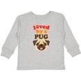 thumbnail image 3 of Inktastic Pug Dog Loved by a Pug Boys or Girls Long Sleeve Toddler T-Shirt, 3 of 5