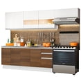 thumbnail image 1 of Cocina Integral Completa 280cm Marcela Madesa 03 - Blanco/Marrón, 1 of 8