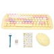 thumbnail image 2 of Lindo teclado y mouse combinado teclado inalámbrico de 84 teclas de colores mixtos con tecla redonda mouse para juegos de 1600DPI mini teclado y mouse combinado PARA Niñas ANGGREK Otros, 2 of 8