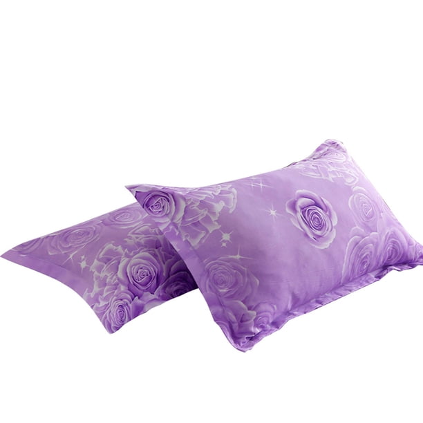 2 fundas de almohada de algodón y poliéster, suaves y transpirables, accesorio de cama (48 x 74 cm)