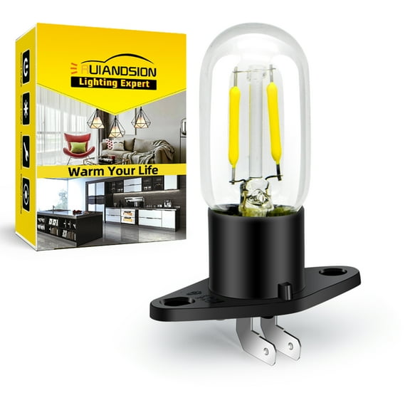 Ruiandsion Z187 Integrated Base Microwave Oven Light Bulb High Heat and Water Resistant 240V 25W 600 LM Side Blade Prong ,(Pack of 1)