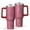 Burgundy, variant on Leopard Print 40oz Tumbler– Stainless Steel Insulated Tumbler with Handle and Straw, Large Capacity Travel Cup for Hot & Cold Drinks