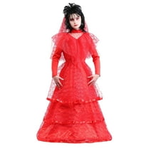 Red Gothic Wedding Dress Costume for Kids