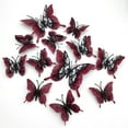 thumbnail image 1 of 24 piezas de decoraciones de mariposas rosas y calaveras negras y rojas, decoración de pared de mariposas 3D, decoraciones de fiestas de mariposas, decoraciones de cumpleaños, decoración de Halloween, 1 of 7