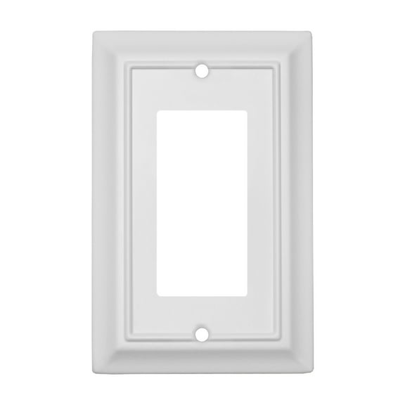 Elumina 150RWNB Sydney White Steel 1 Rocker Standard 5" Tall Wallplate