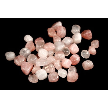 - 1lb Tumbled Pink Rose Quartz Stone Large 1